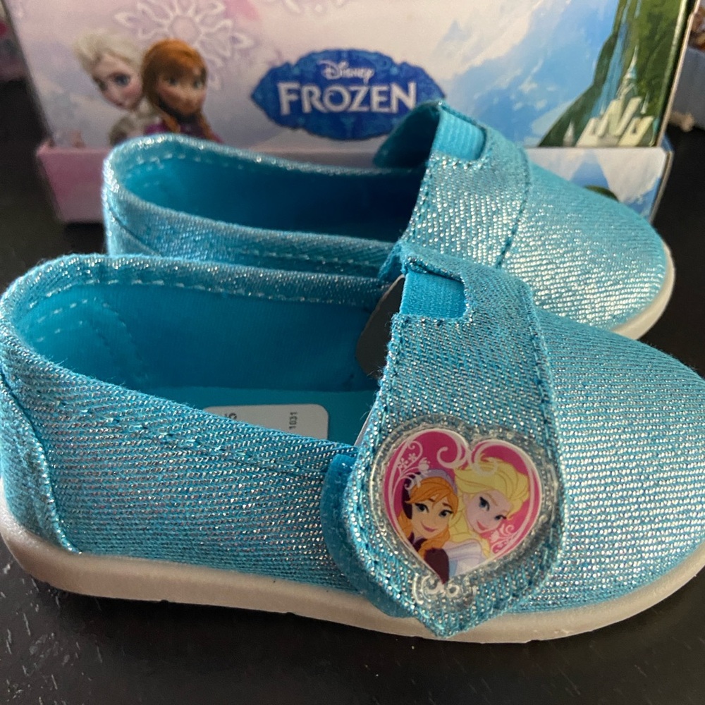 NWT with box. Disney Frozen Slip On shoes. Size 5